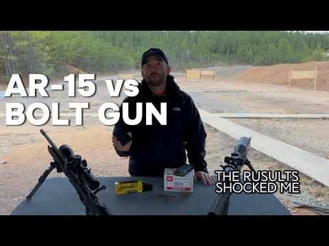 Bolt Gun vs Gas Gun Accuracy Test | AR-15 Outshoots Bolt Gun?