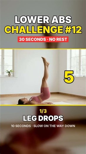 Lower Abs Challenge #12 — 30 Seconds, No Rest 🔥 #shorts