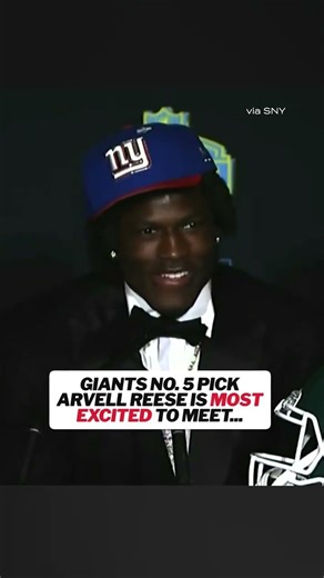 Arvell Reese is excited to meet the Giants’ QB #jaxsondart #nygiants #giants