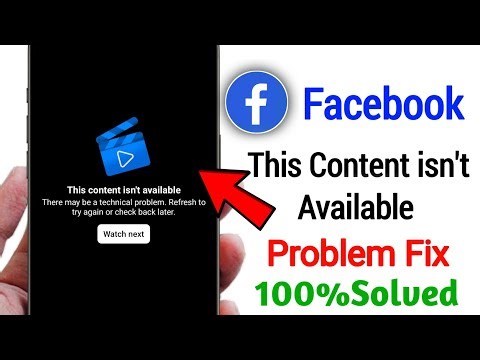 Fix facebook this content isn't available | there may be a technical problem | facebook Error
