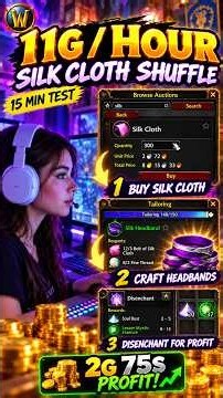NO-FARM GOLD in WoW Forever! Tailoring Enchanting Shuffle , Silk edition #wowforever #goldmaking