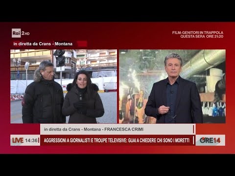 Crans Montana, aggressione agli inviati di 'Ore 14': colpiti con acqua gelida - Ore 14 del 06/01/26