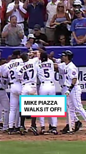 Mike Piazza LAUNCHES a walk-off home run!! 👏 #mets #mlb #homerun #walkoff #walkoffhomerun #mikepiazza