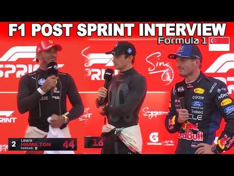 Lewis Hamilton, Charles Leclerc & Max Verstappen Post Sprint Interview | 2026 Singapore Grand Prix