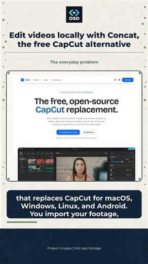 Concat: Free Open-Source CapCut Replacement #Shorts