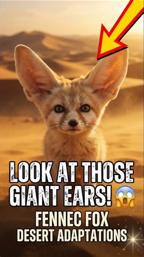 Why Are This Fox’s Ears So HUGE? 😲🦊 Meet the Fennec Fox #FennecFox #AnimalFacts