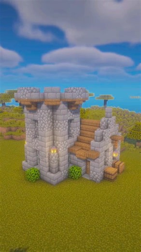 How to build a Small Medieval Castle in Minecraft! 🏰 #minecraft