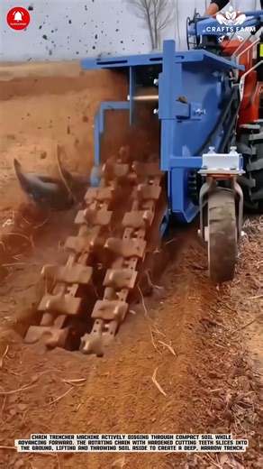 Chain Trencher Machine in Action: Powerful Trench Cutting for Agricultural Infrastructure