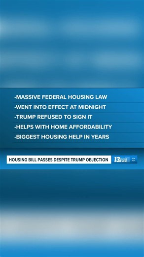 National housing bill passes despite Trump's objection
