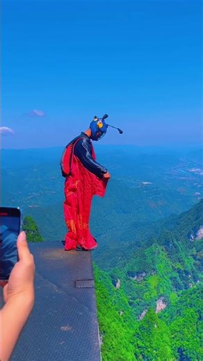 The most complete wingsuit flight process at Tianmen Mountain is here!