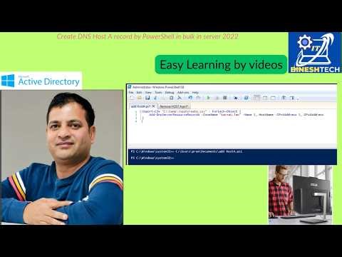 Create DNS Host A record by PowerShell in bulk in server 2022