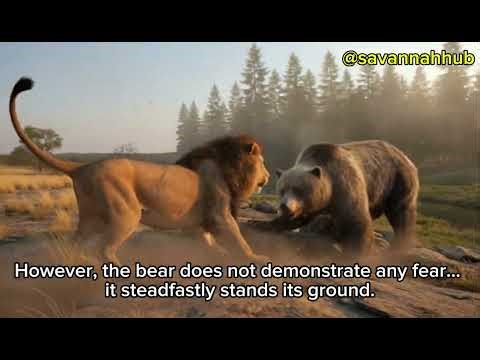 Lion vs Bear (the battle of the jungle)