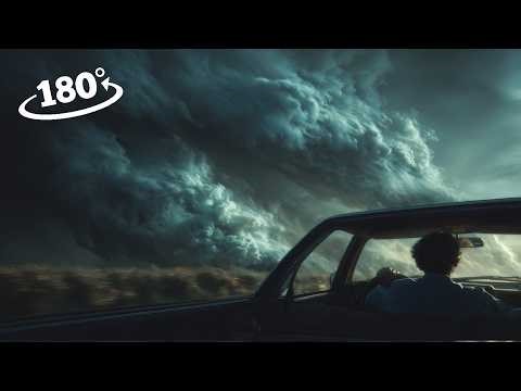 VR 180 TORNADO SURVIVAL: Category 5 Storm Destroys City Virtual Reality interactive video
