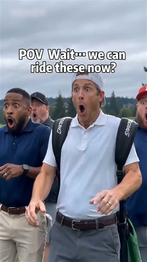 AESWGOF Go2 Pro Ride-On Golf Scooter on the Course | Foursome Reaction #shorts