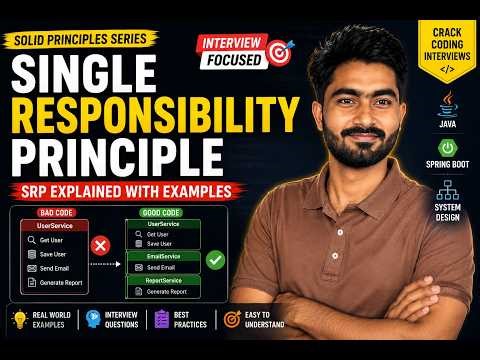 Single Responsibility Principle (SRP) Explained in Java 🔥 | SOLID Principles for Interviews