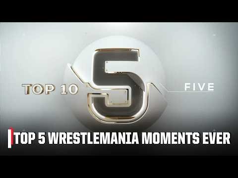 TOP 5️⃣ MOMENTS IN WRESTLEMANIA HISTORY 🔥 Stone Cold, The Rock & MORE! 🍿 | SportsCenter