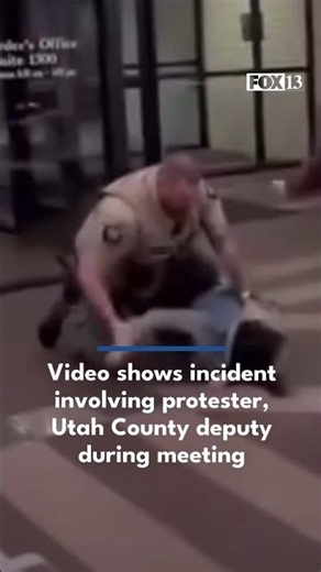 Video shows violent incident involving protester, Utah Co. deputy during data center meeting