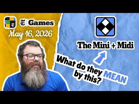 I don't know | NYT Mini and Midi Crossword May 16, 2026