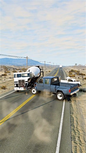 Realistic Highway Car Crashes #656