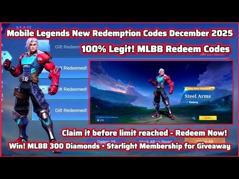 Mobile Legends Redeem Code December 25, 2025 - MLBB Limited Redeem Codes (Merry Christmas everyone!)