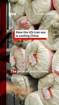 The US-Iran war is putting pressure on China's economy. #China #BBCNews