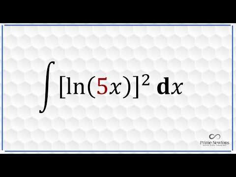 Integrate [ln (5x)]^2