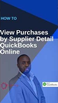 How to View Purchases by Supplier Detail QuickBooks Online