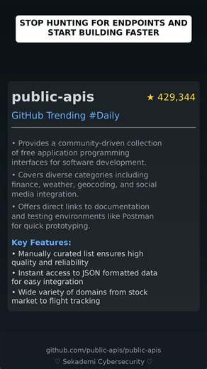 GitHub Trending Repositories: public-apis/public-apis 🇬🇧