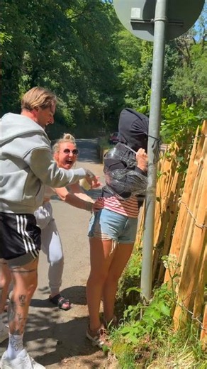 THEY TIED HER TO THE POLE!! #shorts