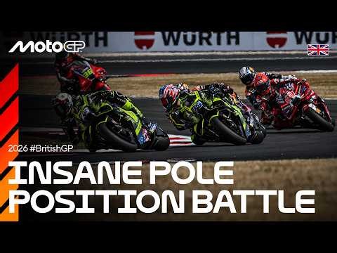 Crazy fight for pole position in the last 5 minutes of MotoGP Q2 🔥 | 2026 British GP