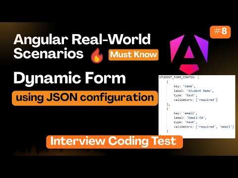 Angular Dynamic Reactive Forms using JSON 🚀 | Create Forms from Config Data Step-by-Step