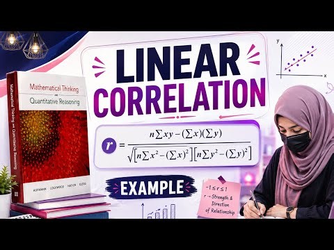 Linear Correlation | Find the Correlation Coefficient | Solved Example