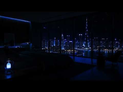[NO ADS]| Noche de Lluvia en la Ciudad 🌧️✨ Ventana con Vistas al Skyline para Dormir y Relajarse 🌃4K
