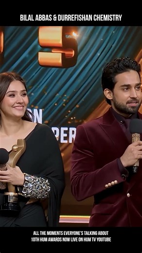 Bilal Abbas Khan Durefishan Saleem Phr Se Aik Sath Humcomedy ❤️| Kashmir 10th HUM Awards 2025