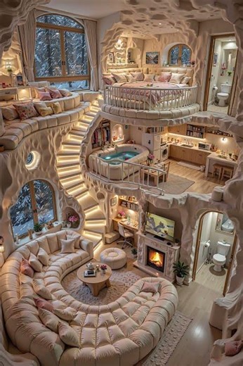 ✨ A Dream Home Carved in Stone | Cozy Organic Architecture Retreat