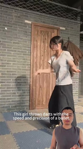 This girl throws darts with the speed and precision of a bullet #kungfu #martialarts