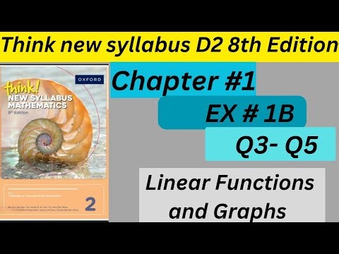 Q3-Q5 EX1B D28th edition chapter 1 Linear function and graph @Rubab_EasyMaths