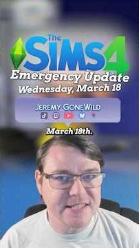 An Emergency Patch to fix your broken Sims 4 CC is coming today, March 18th #TheSims #TheSims4