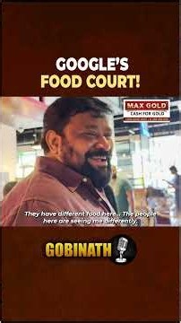 FREE Food From Around the World! | Inside Google’s Massive Employee Food Court | Gobinath #shorts
