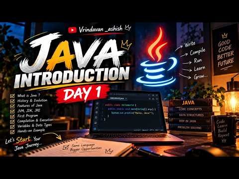 Java Tutorial for Beginners in English | Day 1: Introduction to Java & First Program 🚀