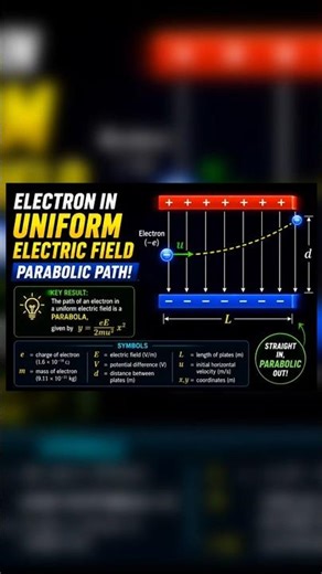 "Parabolic Path of Electron ⚡ #JEE/NEET physics”