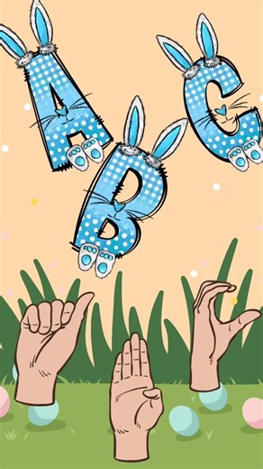 Sign Language Easter Bunny Alphabet for Kids | Learn ABC with Easter Bunny | ASL Alphabet Song