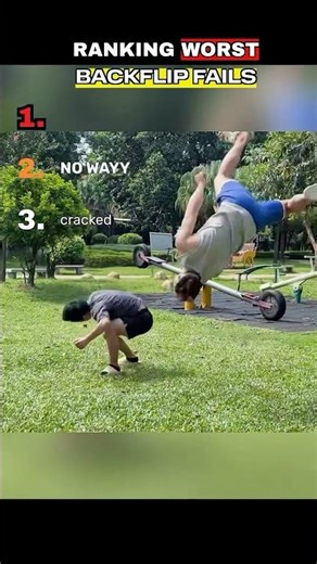 Ranking Worst Backflip Fails #backflip #fails