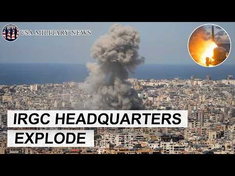 Iran News : Israeli Jet Missile Exploding IRGC Headquarters In Isfahan Iran