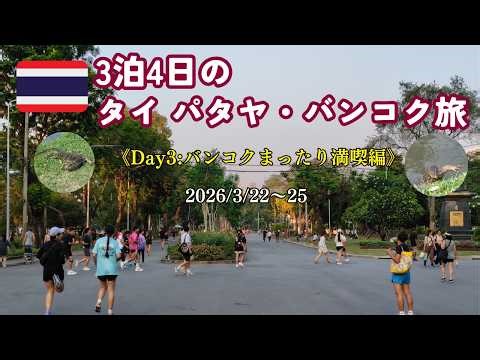 【タイ】パタヤ・バンコク3泊4日の旅2026③《Day3：パタヤ→バンコク移動 ～ルンビニー公園でオオトカゲに遭遇～Day4 DMKラウンジ～エアアジア帰国編》2026/3/22-25
