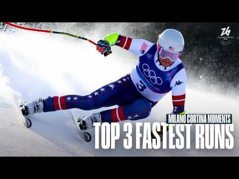 Top 3 Fastest Men's Super-G Runs 🎿 | Milano Cortina Moments