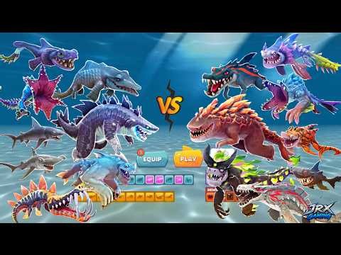 Hungry Shark Evolution - New Update - Normal Sharks Vs Evolved Sharks - All 38 Sharks Unlocked