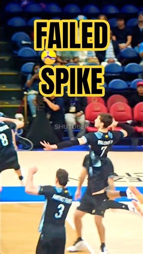 Volleyball Pipe Spike Fail by Monster Block Slow Motion #volleyballhighlights #volleyball #fivb