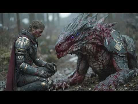 Only The Fearless Human Dare Treat The Wounded Alien Killer Beast Left To Die on The Battlefield