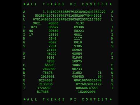 A π made of π running on pi | All Things Pi Contest